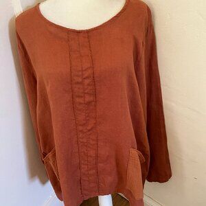 Orange/Rust Saga Tunic
